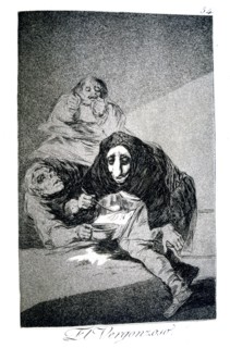 'The Shamefaced One', 1799. Artist: Francisco Goya