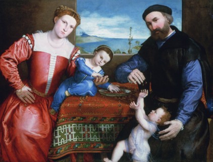 'Giovanni della Volta with his Wife and Children', c1547. Artist: Lorenzo Lotto