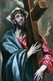 'Christ Clasping the Cross', 1600-1610. Artist: El Greco