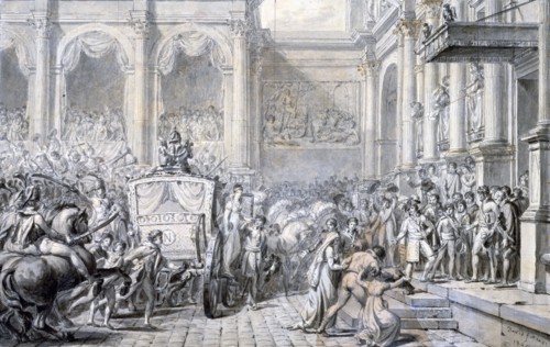 'Arrival at the Town Hall', 1805. Creator: Jacques-Louis David.