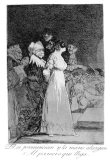 'They say yes and give their hand to the first comer', 1799. Artist: Francisco Goya