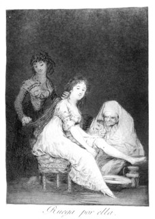 'She prays for her', 1799. Artist: Francisco Goya