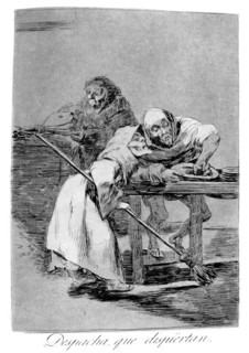 'Be quick, they are waking up', 1799. Artist: Francisco Goya