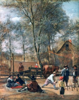 'Skittle Players outside an Inn', c1660. Artist: Jan Steen
