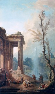 'The Portico of a Country Mansion', 1773. Artist: Robert Hubert