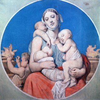 Study for the stained glass in the Chapelle Saint Ferdinand, 1833. Artist: Jean-Auguste-Dominique Ingres