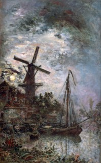 'Landscape with a Mill', 1888. Artist: Johan Barthold Jongkind
