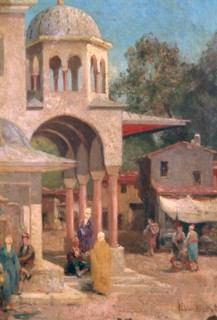 'Outside the Mosque', 1823-1900. Artist: Germain Fabien Brest