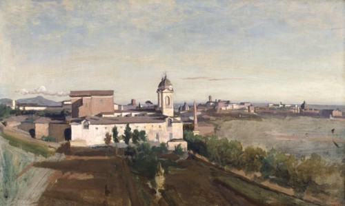 'Trinita dei Monti from the Villa Medici', c1830-1834. Artist: Jean-Baptiste-Camille Corot