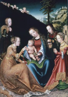 'The Mystic Marriage of St Catherine', 1516-1518. Artist: Lucas Cranach the Elder