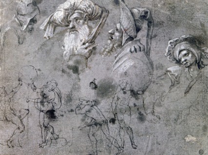 'Study with Heads with Expressions', c1468-1533. Artist: Cornelius Engebrechtsz