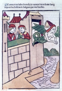 Melusine flies away, 1478. Artist: Unknown