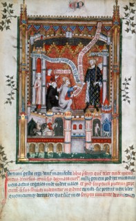 Gilles de Pontoise, abbot of St Denis, 1317. Artist: Unknown