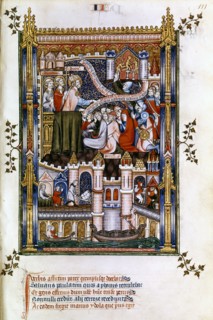 St Denis preaching, 1317. Artist: Unknown