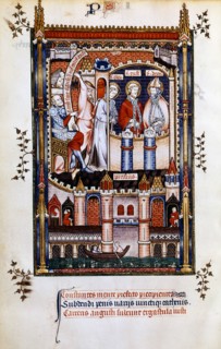 St Denis in chains, 1317. Artist: Unknown