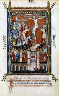 The Crucifixion of St Denis, 1317. Artist: Unknown