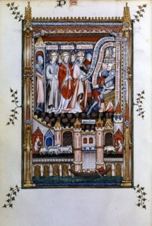 Sisinnius exhorts St Denis to renounce his faith, 1317. Artist: Unknown