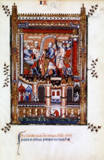 Sisinnius orders the arrest of St Denis, 1317. Artist: Unknown