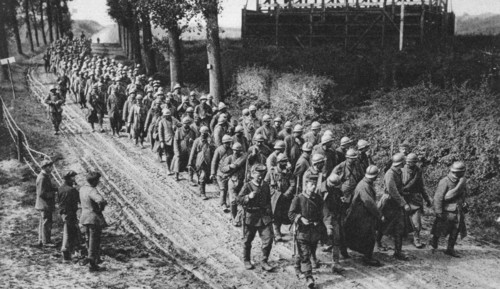 Captured French soldiers, the Somme, France, World War I, 1917. Artist: Unknown