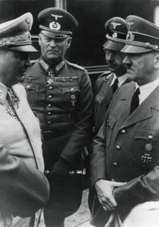 Adolf Hitler at his headquarters with senior Nazis on his 52nd birthday, 20 April 1941. Artist: Unknown