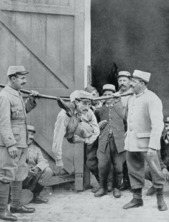 Distractions at the front; the 'human serpent', France, World War I,1915. Artist: Unknown