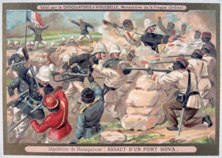 'Assault on a Hova Fort', Madagascar, 1883-1896. Artist: Unknown