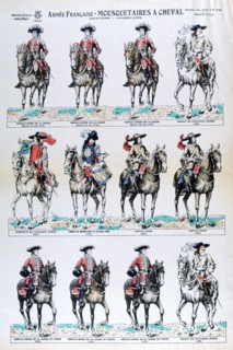 French Army; mounted musketeers, 18th century (19th century). Artist: Unknown