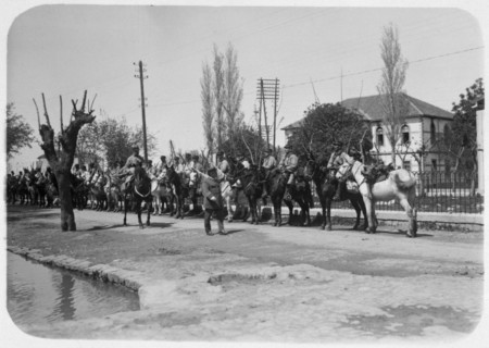 Officer inspecting a mounted detatchment of the French Foreign Legion, Syria, 20th century. Artist: Unknown