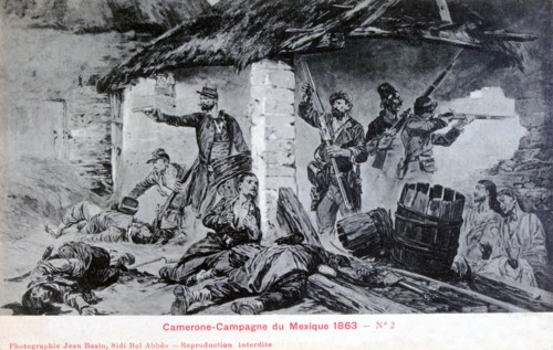 Battle of Camerone, campaign of Mexico, 1863, (20th century). Artist: Jean Basin
