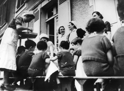 Children in the care of the Health Ministry, France, World War II, 1940-1944. Artist: Unknown