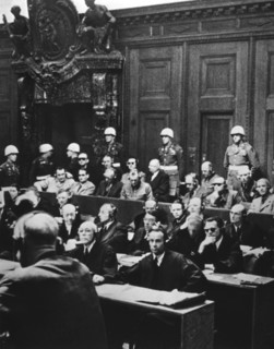 Nuremberg war crimes trial, Germany, 1946. Artist: Unknown