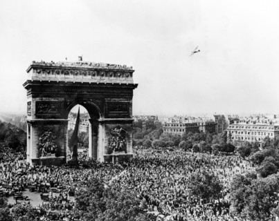 Celebrating the liberation of Paris, 26 August 1944. Artist: Unknown
