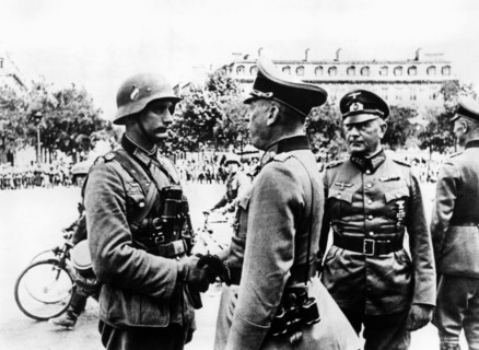 German victory parade after the capture of Paris, June 1940. Artist: Unknown