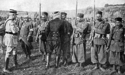 General Joseph Joffre handing out medals, Alsace, France, 1915. Artist: Unknown