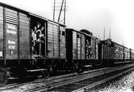 German troops arriving by train, Paris, August 1940. Artist: Unknown