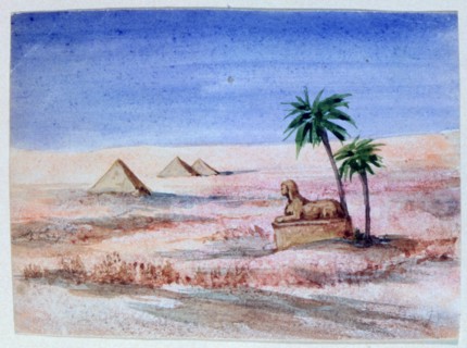 'Sphinx and Pyramids, Giza I', 1820-1876. Artist: George Sand