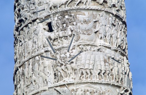 Column of Marcus Aurelius, (detail), Piazza Colonna, Rome. Artist: Unknown