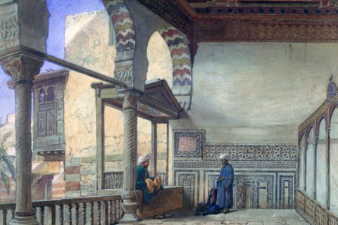 Loggia, Summer Reception, Memlook Radnau Bey's House, Cairo', 1870. Artist: Frank Dillon