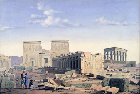 'Grand Temple of Isis', c1846. Artist: Louis M. A. Linant de Bellefonds,