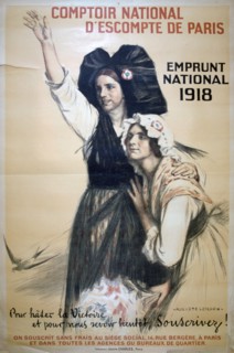 'Comptoir National d'Escompte de Paris', French World War I poster, 1918. Artist: Auguste Leroux