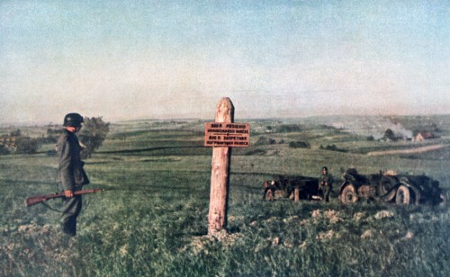 The frontier between Lithuania and the Soviet Union, World War II, 1942. Artist: Unknown