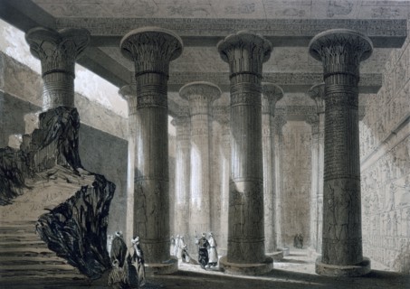 'Temple at Esneh, Egypt', 19th century. Artist: JH Allan