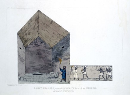 'Great Chamber in the Second Pyramid of Ghizeh', Egypt, 1820. Artist: Agostino Aglio
