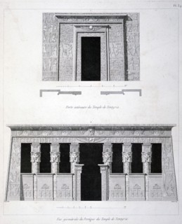 A Doorway and Gantry at the Temple of Tentyris, 19th century. Artist: Vivant Denon