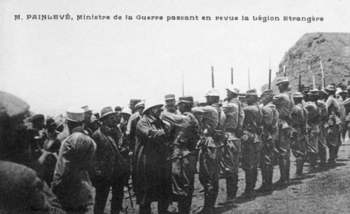 Paul Painlevé reviewing French Foreign Legion troops, Morocco, c1926. Artist: Unknown