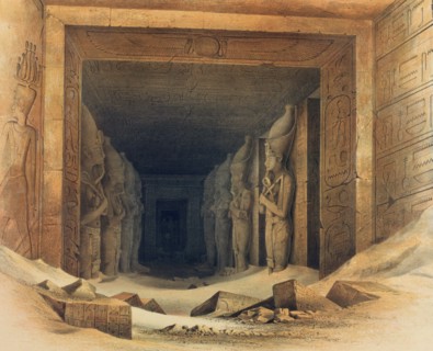 'Interior of the Temple of Abou Simbel', Egypt, 1842-1845. Artist: E Weidenbach