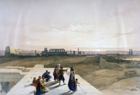 'The Ruins of Karnak from the West', 19th century. Artist: David Roberts
