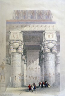 'Portico of the Temple of Dendera', 19th century. Artist: David Roberts