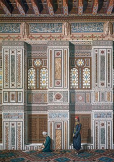 'Main Room, Mosque of Ahmed el-Bordeyny', 19th century. Artist: Emile Prisse D'Avennes