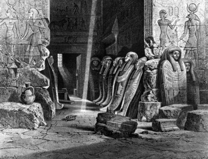 'Interior of Temple Apet, Karnack', 1881. Creator: M. Weber.